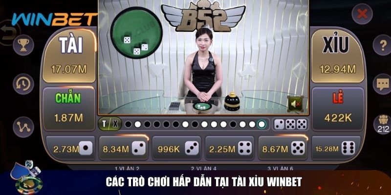 Tài xỉu Winbet - Sân chơi cá cược đỉnh cao, thắng lớn mỗi ngày! Những trò chơi hấp dẫn tại tài xỉu Winbet